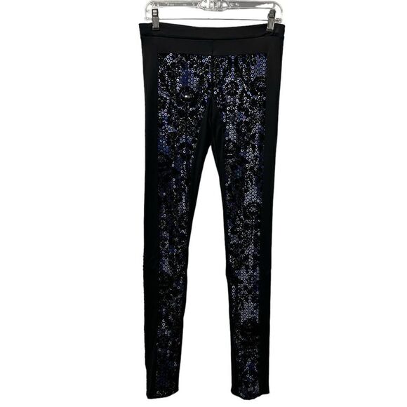 Just Cavalli Sequin Flower Embroidered Leggings, Small, NWT - Picture 2 of 6